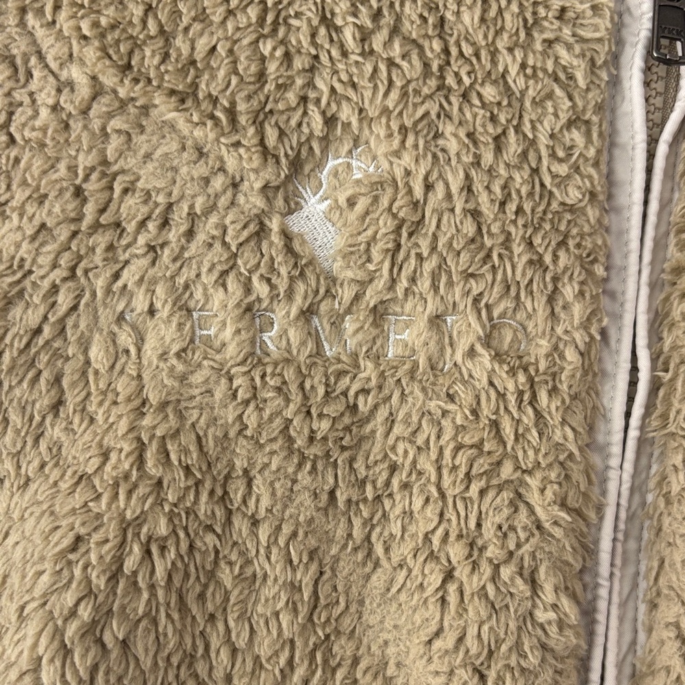 Patagonia Tan Sherpa Fleece Vest - Zip Front - Picture 2 of 4